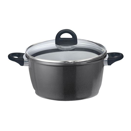 Nồi từ vung kính Elo Aluminium Black Vision 20cm