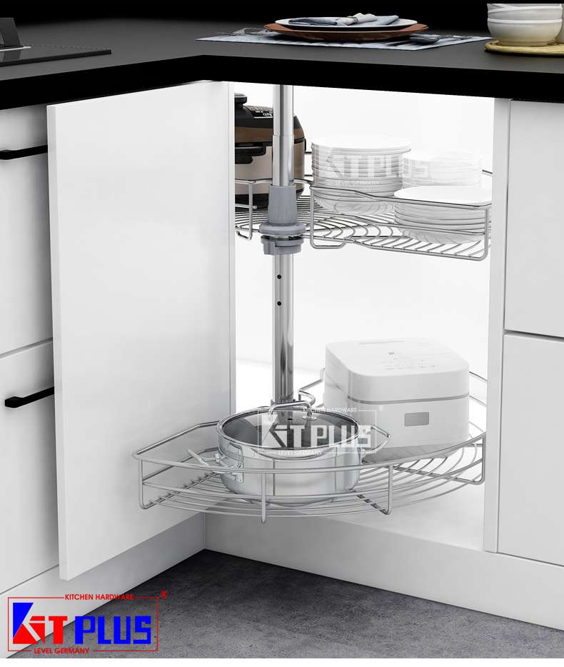 Mâm xoay Inox mờ cao cấp mở 1/2 -180 Kit Plus DK.180 VIP