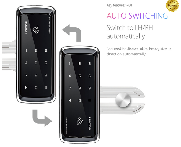 Khóa cửa kính Unicor UN 325S-GL