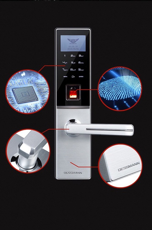 Khóa cửa vân tay Dessmann G811FP-Silver