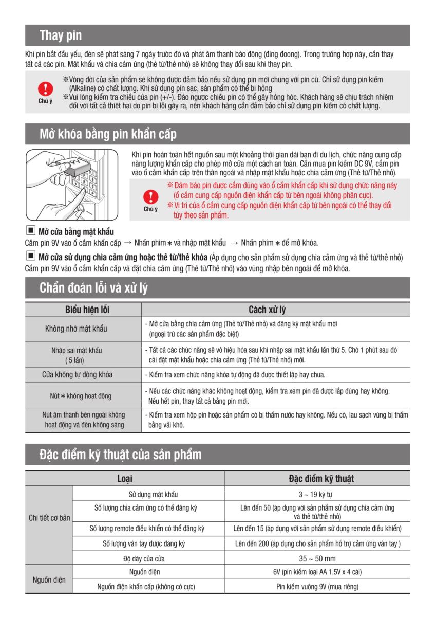 Khóa điện tử Hafele EL7200-TC-8