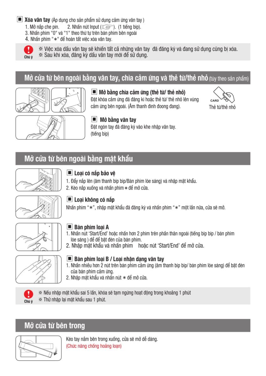 Hướng dẫn sử dụng khóa điện tử Hafele ER7700-TC-5