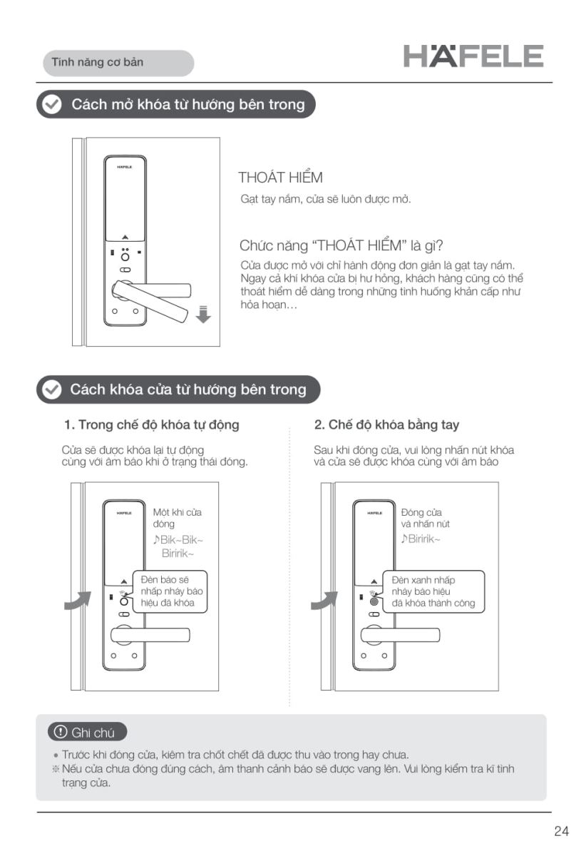Khóa điện tử Hafele EL9000 - TCS-25 Khóa điện tử Hafele EL9000 - TCS-25