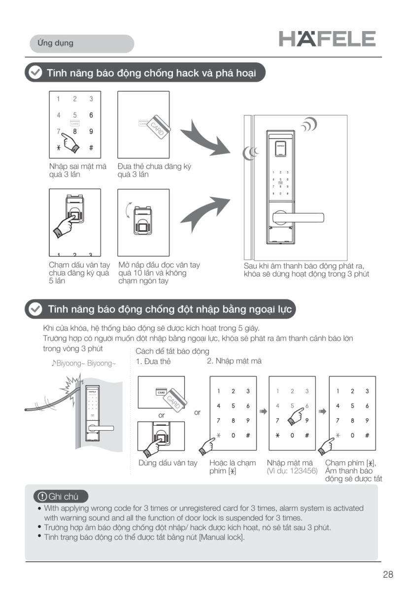Khóa điện tử Hafele EL9000 - TCS-29 Khóa điện tử Hafele EL9000 - TCS-29