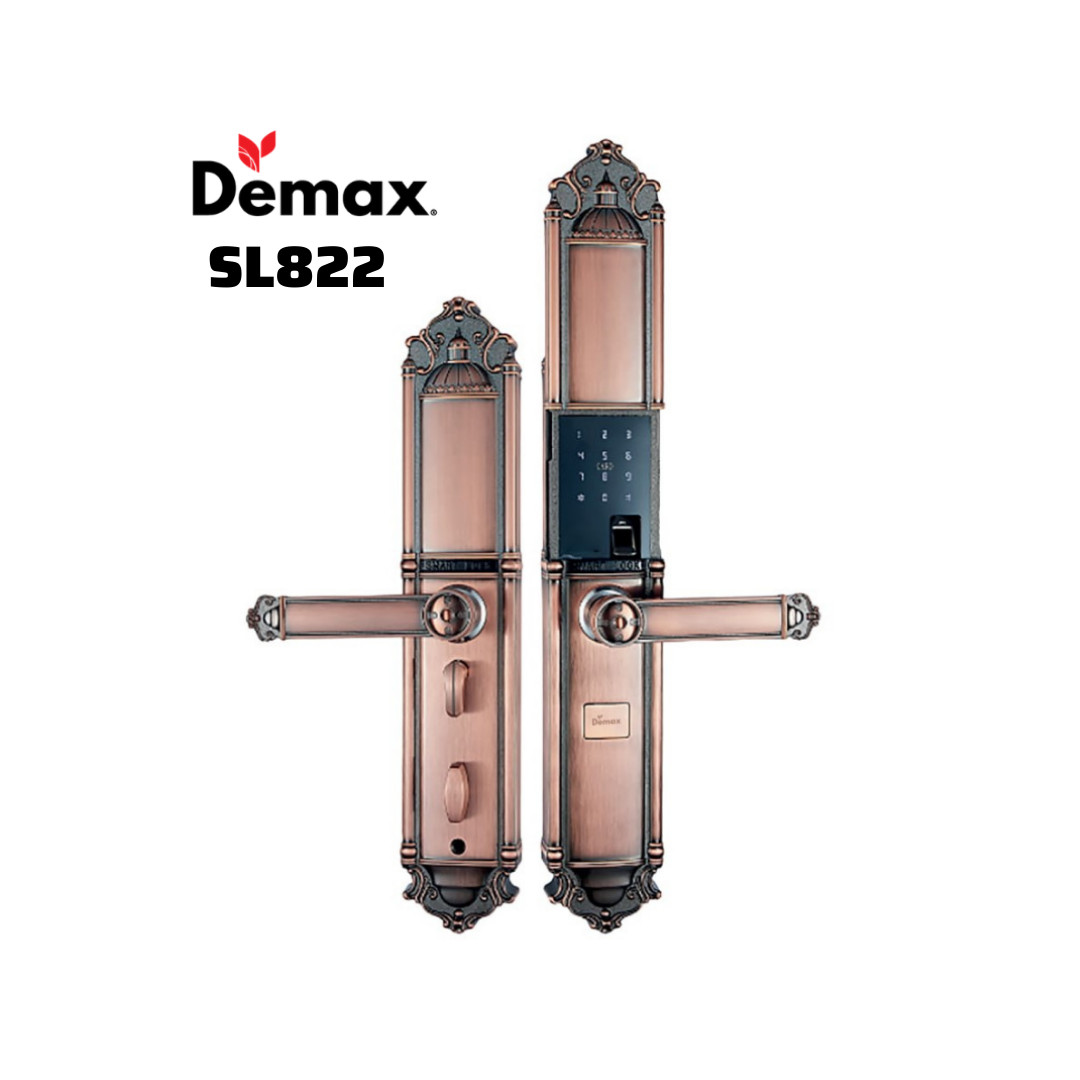 Khóa biệt thự tân cổ Demax SL822 màu đồng-1