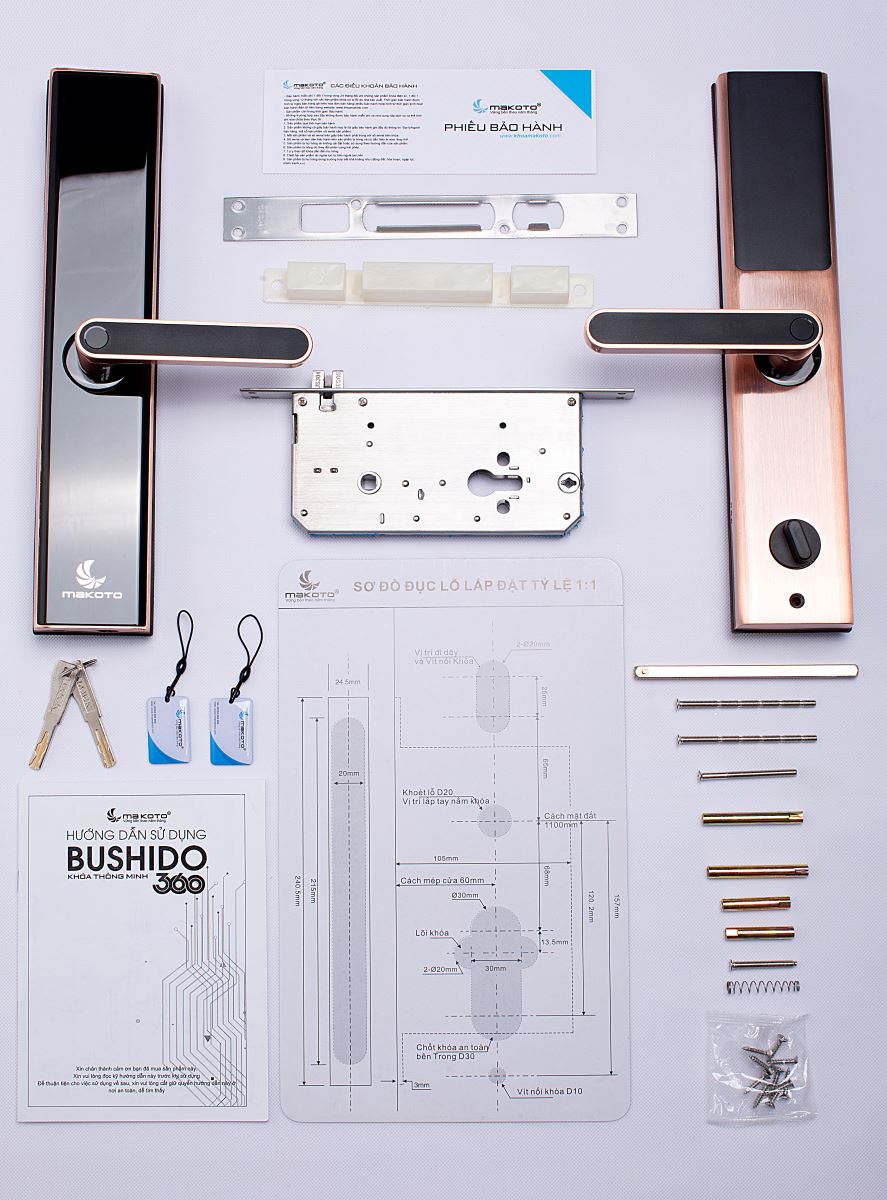 Khóa vân tay Bushido 360 Brass-4