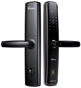 Khóa vân tay Demax SL666 Nano Black cho cửa gỗ của Đức