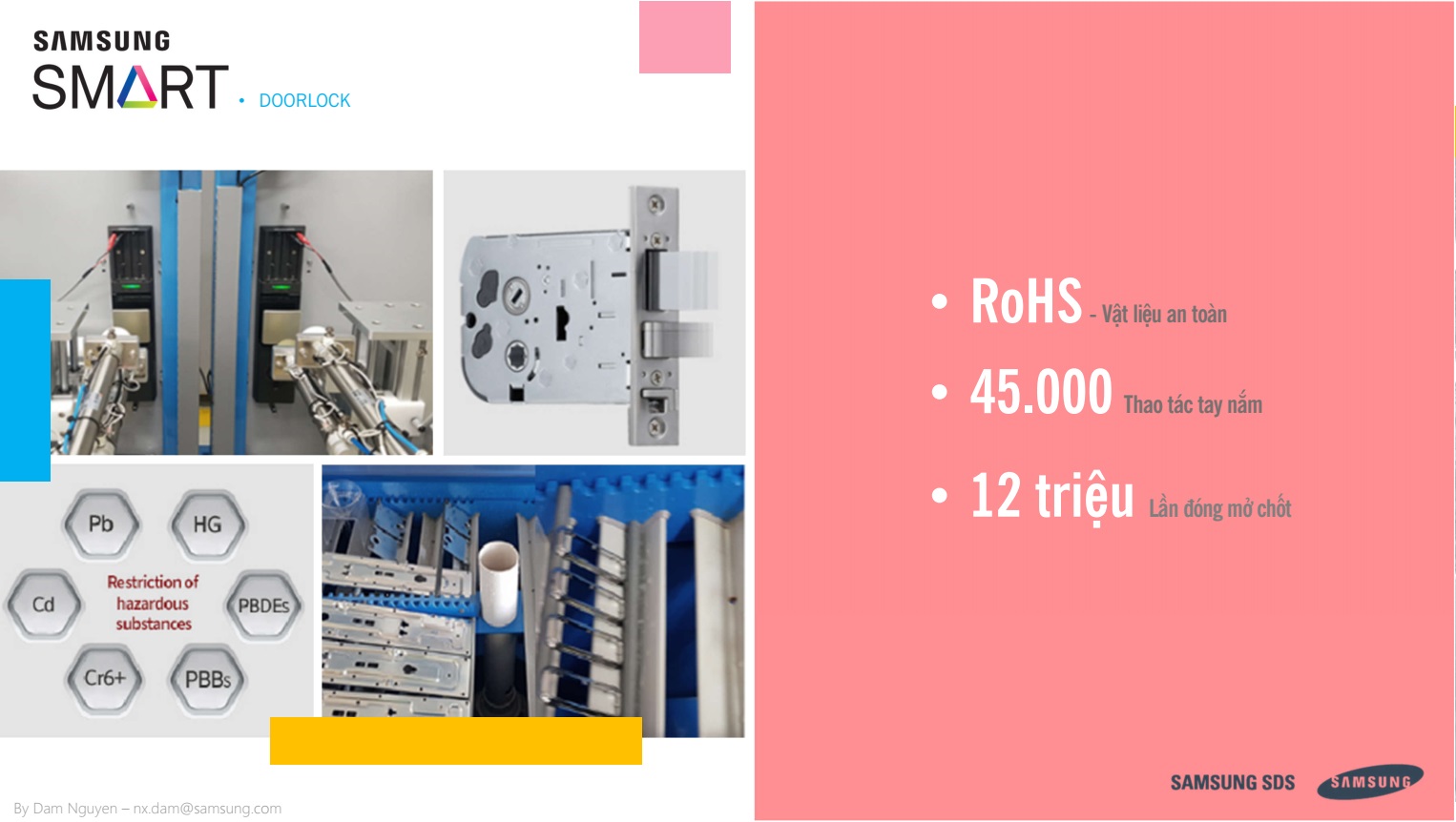 Khóa điện tử Samsung SHP-DH537 - Màu đồng