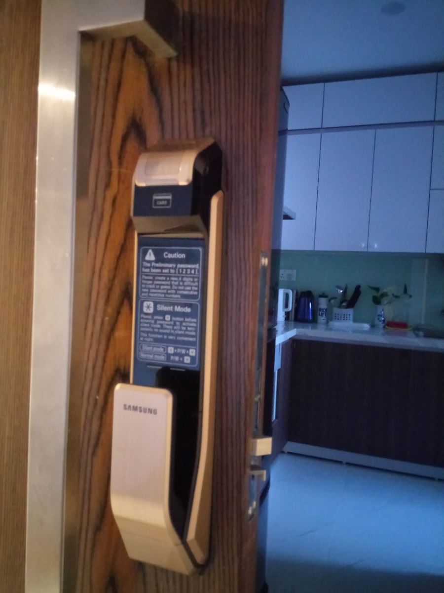 khóa vân tay samsung SHS-P718Gold-1 khóa vân tay samsung SHS-P718Gold-1