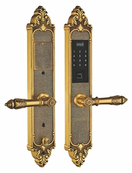 Khóa vân tay tân cổ Kassler KL-959C (vàng đồng) - chống mưa
