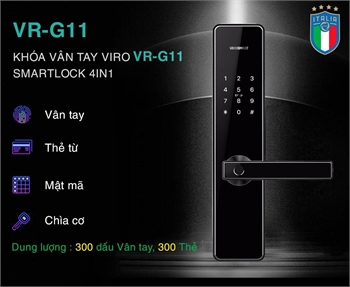 Khóa vân tay Viro VR-G11 - Smartlock 4in1 - tiêu chuẩn italia