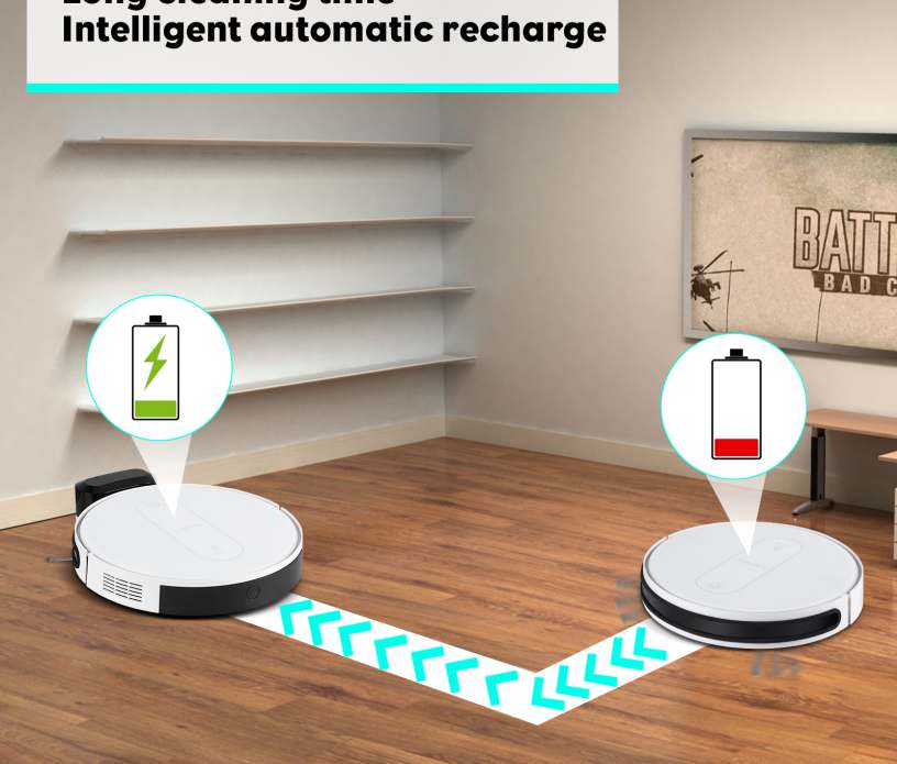 Robot hút bụi lau nhà Hubert HB d68B Robot hút bụi lau nhà Hubert HB d68B
