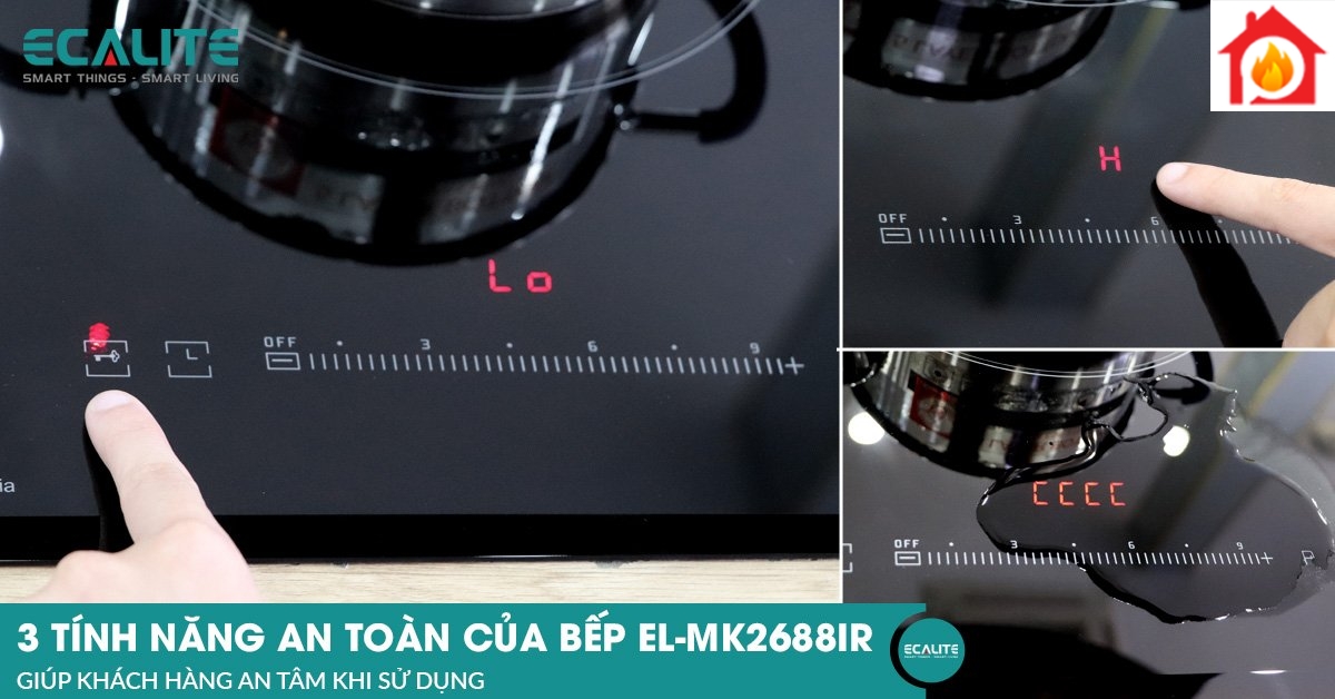 3 tính năng an toàn được trang bị cho bếp điện từ EL-MK2688IR