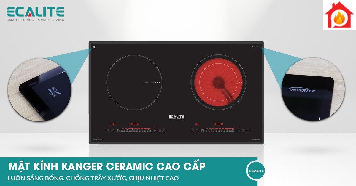 EL-MK2688IR được trang bị mặt kính Kanger Ceramic cao cấp