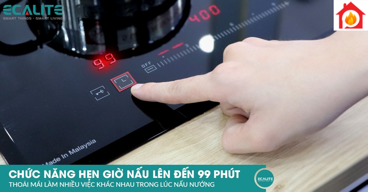 Bếp EL-MK2688IR có thể hẹn giờ nấu lên đến 99 phút