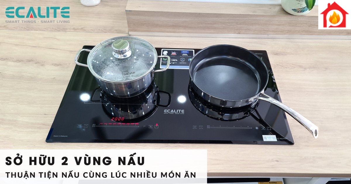 Sở hữu 2 vùng nấu tiện lợi