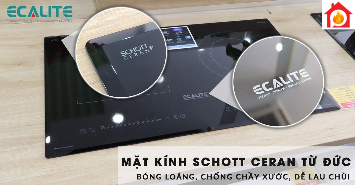 Bếp điện từ EL-MS2999IR được trang bị mặt kính Schott Ceran từ Đức 