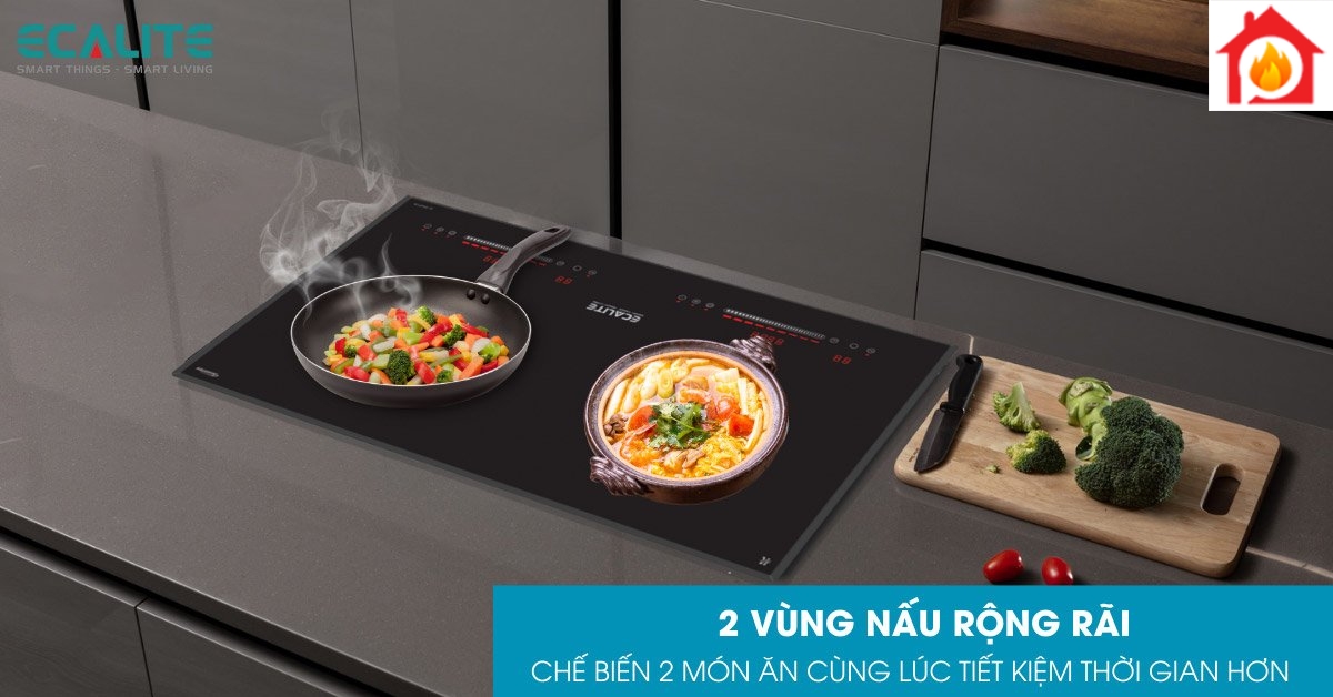 Bếp hồng ngoại EL-MK271R có 2 vùng nấu