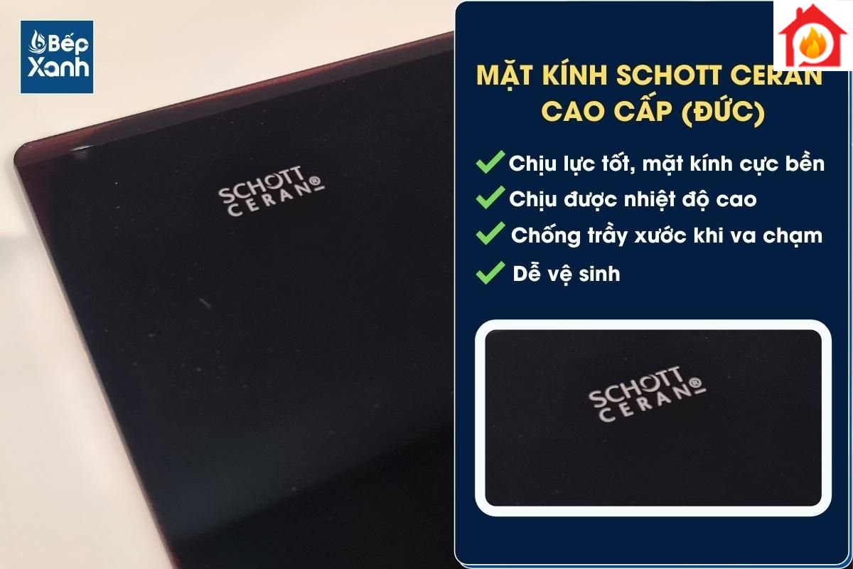Kính Schott Ceran có độ bền cao