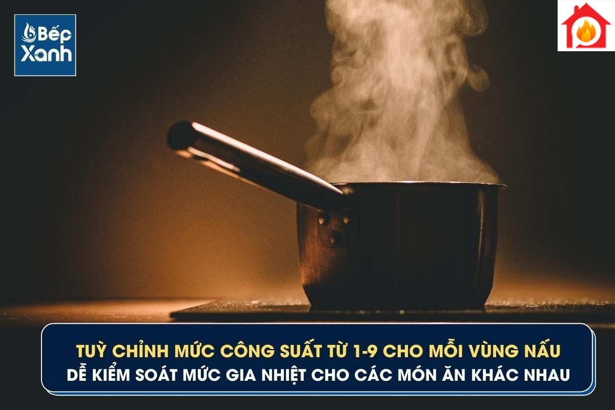 Tuỳ chỉnh mức công suất từ 1-9 thuận tiện
