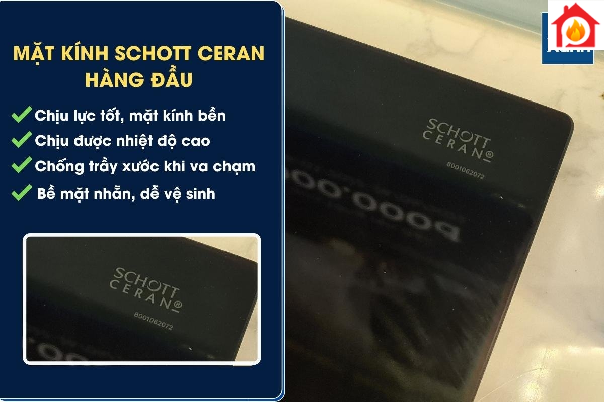 Mặt kính Schott Ceran độ bền cao