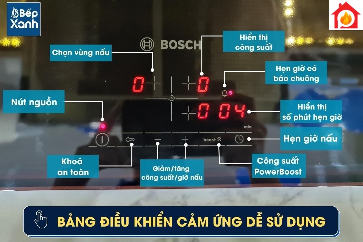 Chi tiết bảng điều khiển bếp từ PUC631BB2E