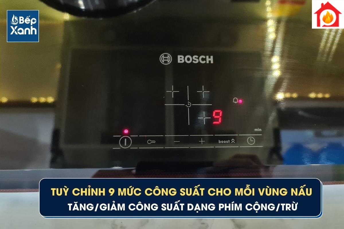 Điều chỉnh công suất thông qua phím cộng trừ