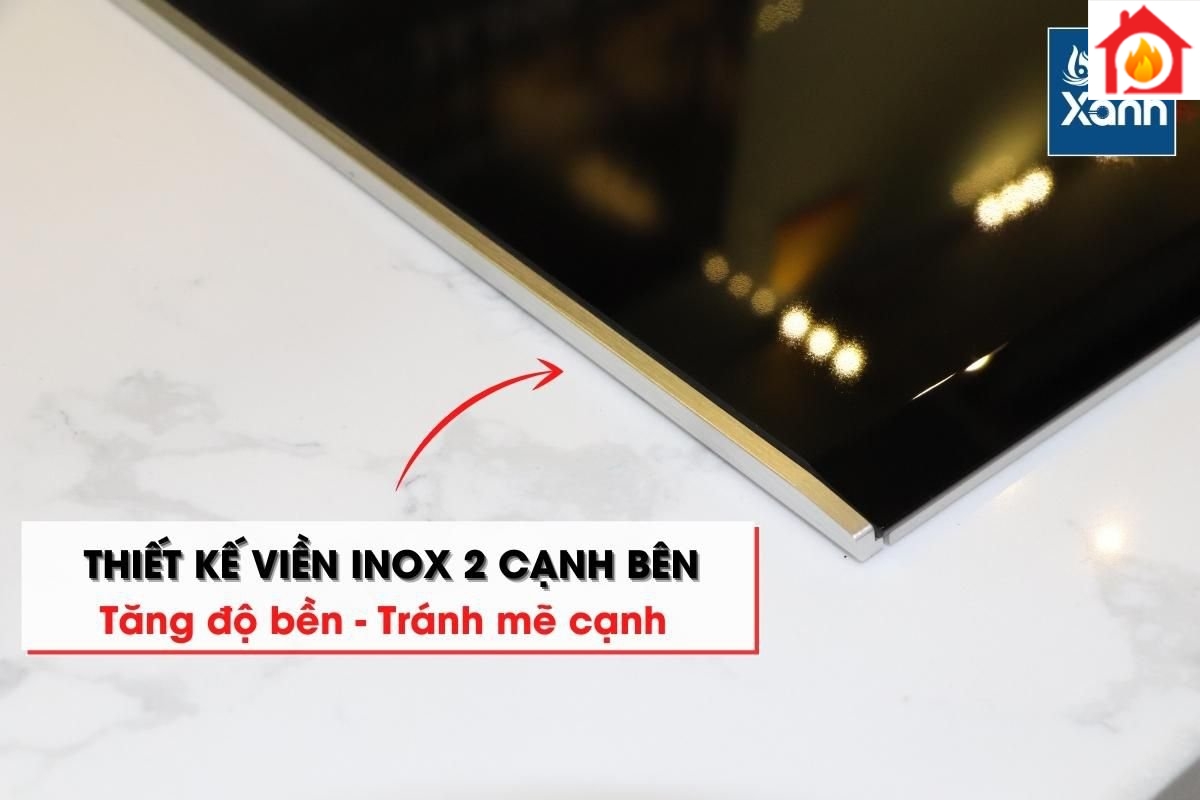 Bếp 3 vùng nấu từ HMH.SMSPID675DC1E viền inox 2 cạnh bên