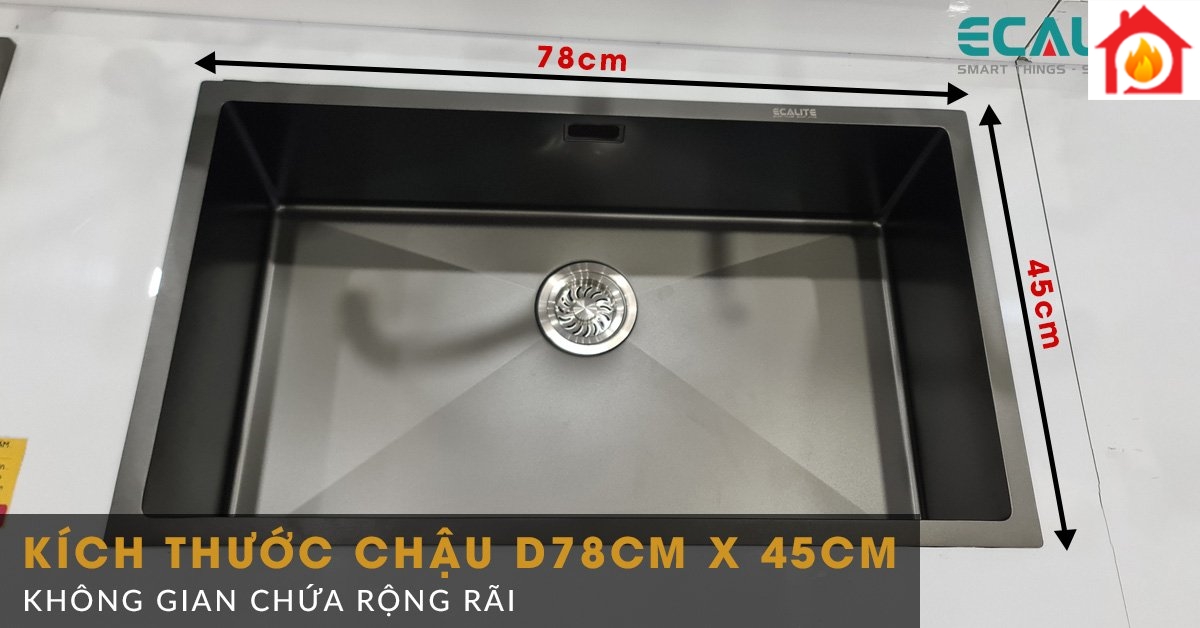 Kích thước của chậu rửa ESD-7845HB