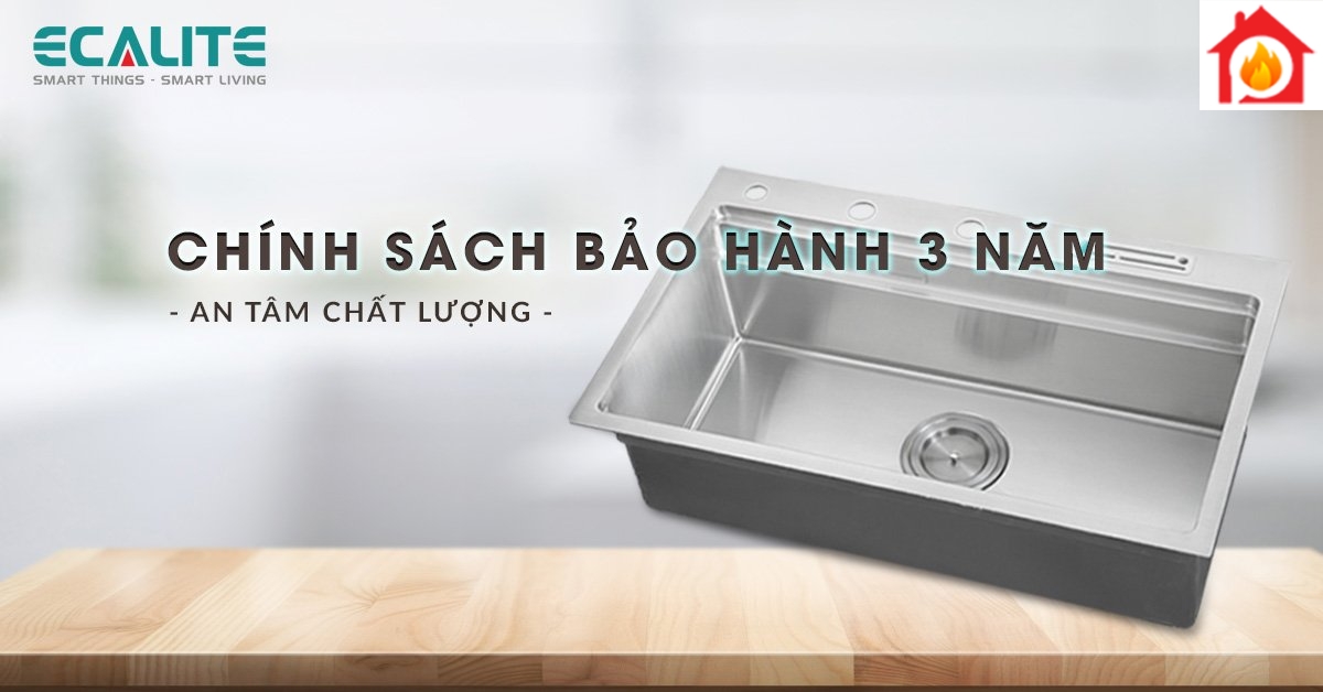 Chính sách bảo hành của chậu rửa chén Ecalite ESD-8250HS