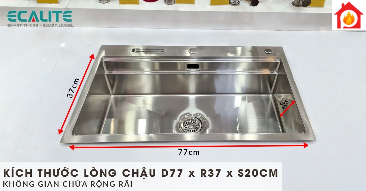 Kích thước lòng chậu ESD-8250HS