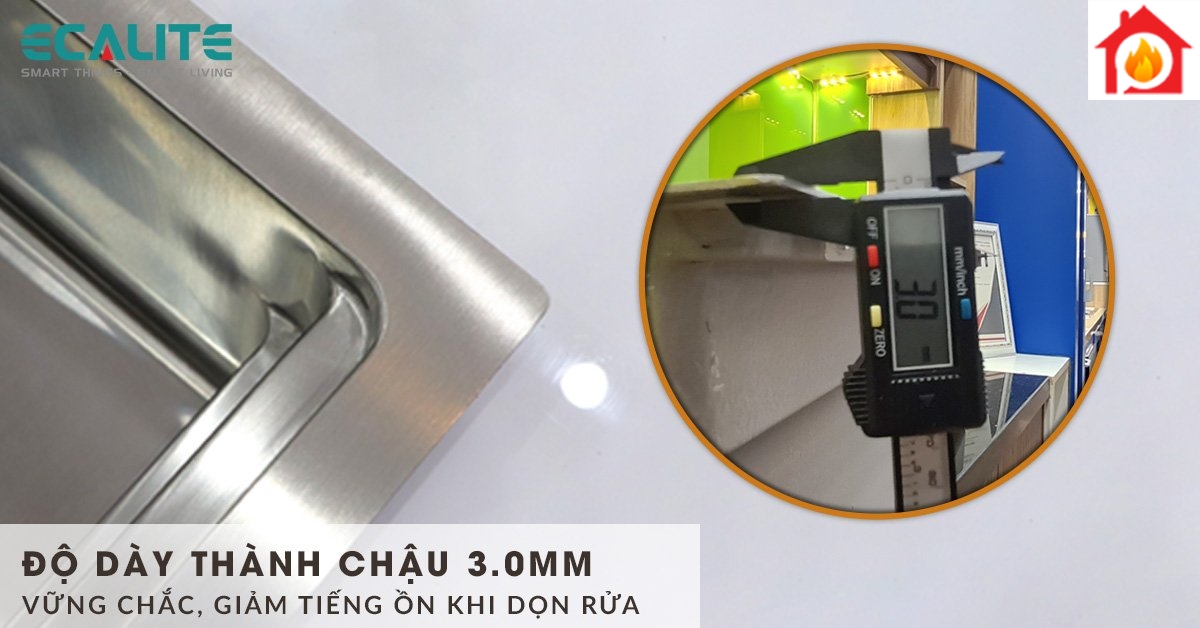 Độ dày thành chậu 3mm cứng cáp