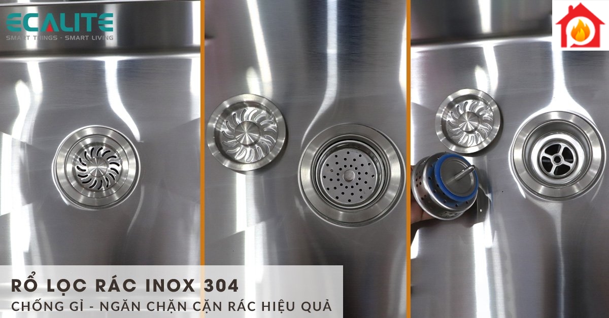 Rổ lọc rác của chậu rửa bát inox ESD-8250HS