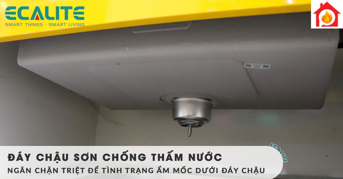 Đáy chậu rửa chén inox 304 ESD-8650HS được phủ lớp sơn chống thấm nước