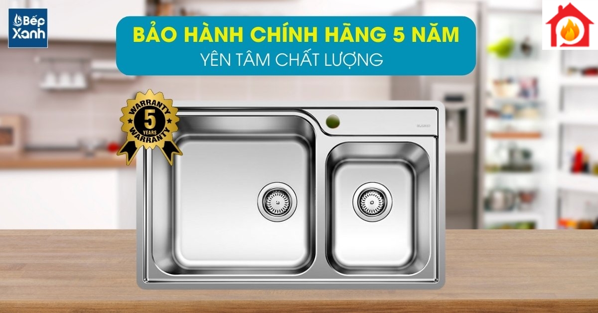 Chậu rửa chén Blanco LEMIS XL 8-IF 570.27.189 bảo hành 5 năm yên tâm sử dụng