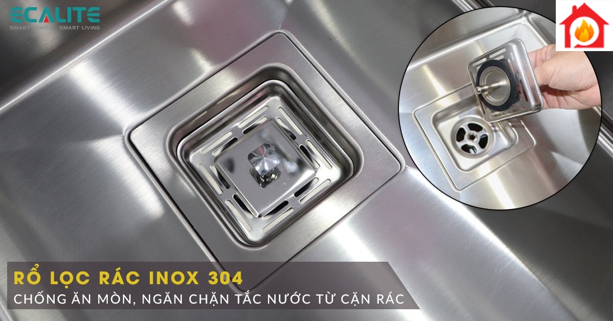 ES-N28550HS có rổ lọc rác inox 304