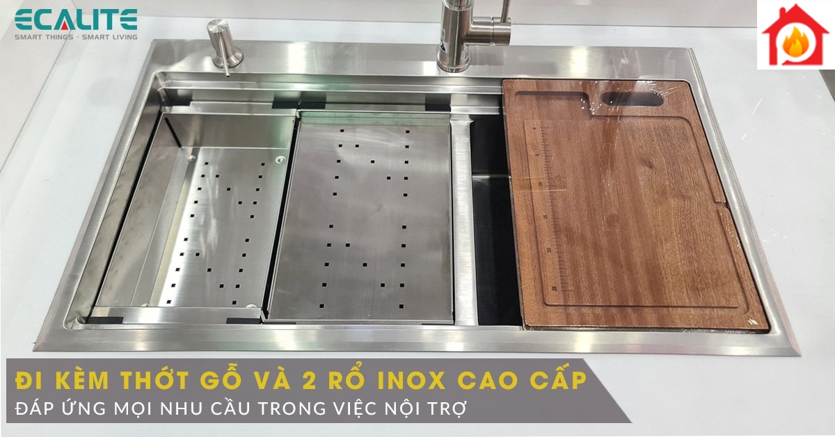 Bộ dụng cụ đi kèm với chậu rửa ES-N28550HS