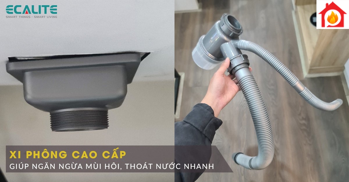 ES-N28550HS có xi phông cao cấp, ngăn mùi hiệu quả