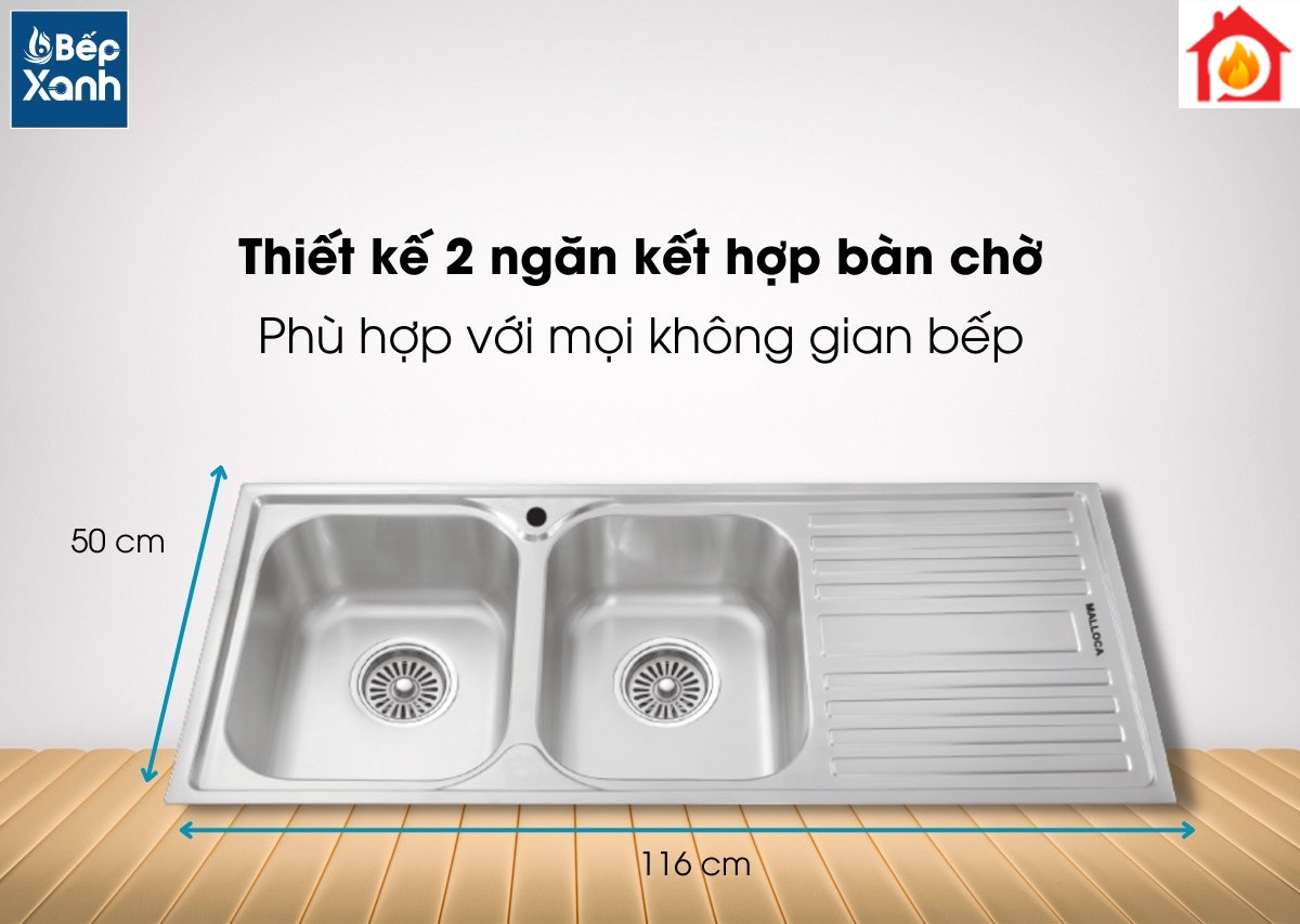 Thiết kế 2 ngăn kết hợp bàn chờ tiện lợi