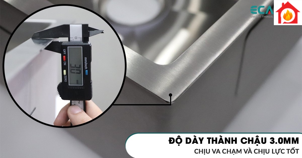 Thành chậu ESD-5843HS dày dặn