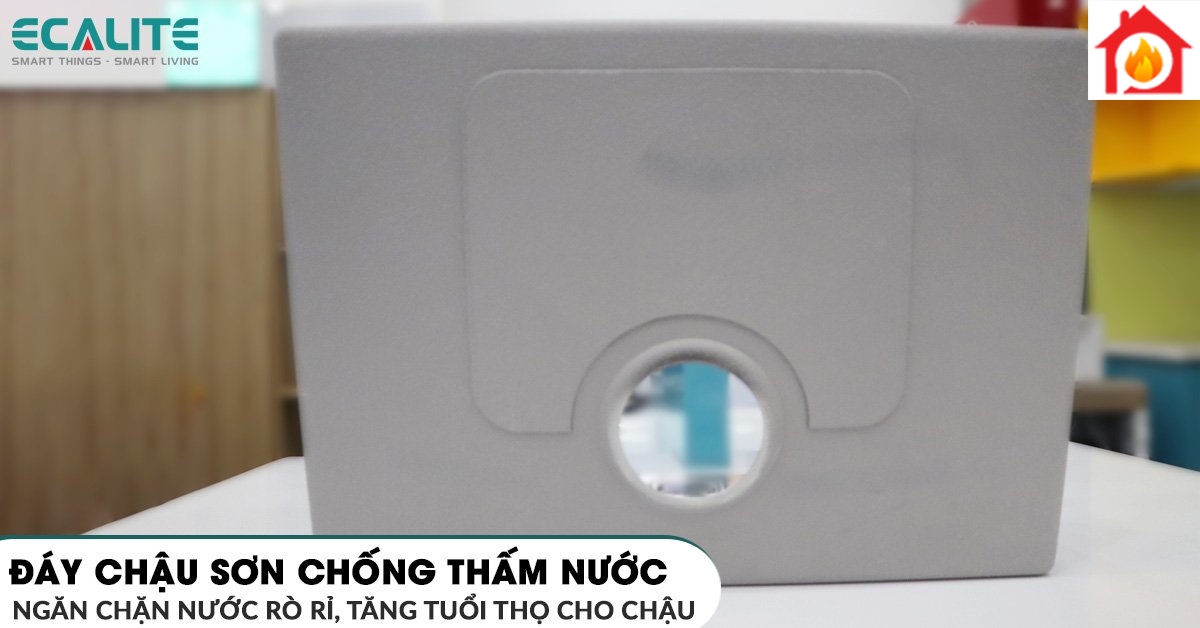 Chậu rửa chén 1 hố Ecalite ESD-5843HS được phủ một lớp sơn chống thấm nước