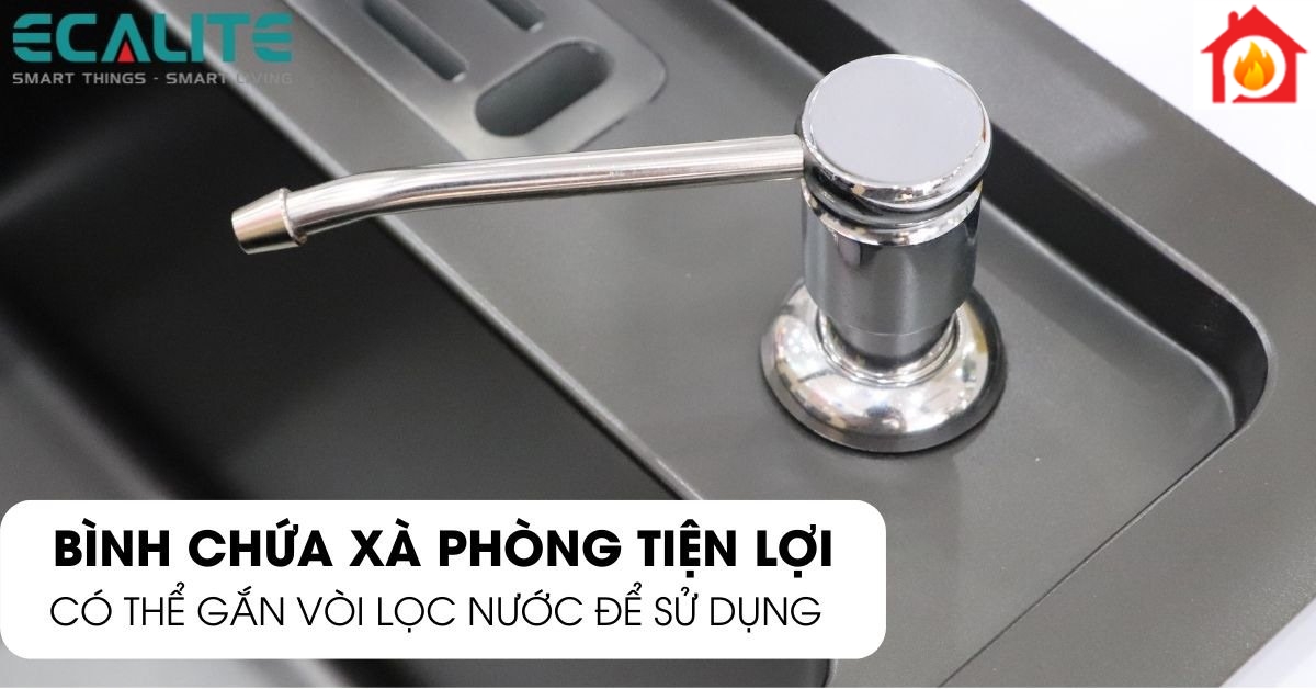 Bình chứa xà phòng của chậu rửa chén Ecalite ESD-8245HB
