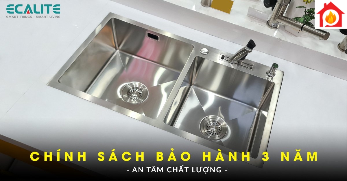 Chính sách bảo hành của chậu rửa bát inox Ecalite ESD-8245HC