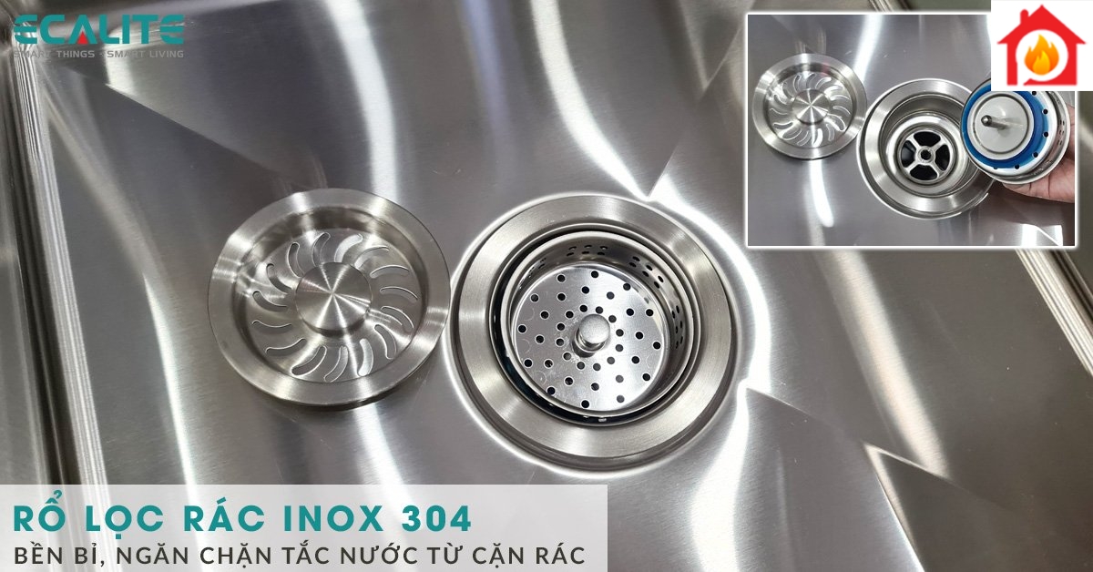 Rổ lọc rác được làm từ inox 304 cao cấp