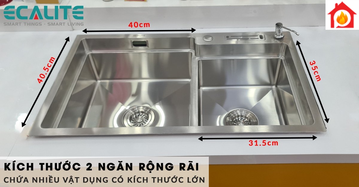 Sản phẩm được thiết kế 2 ngăn với kích thước rộng rãi