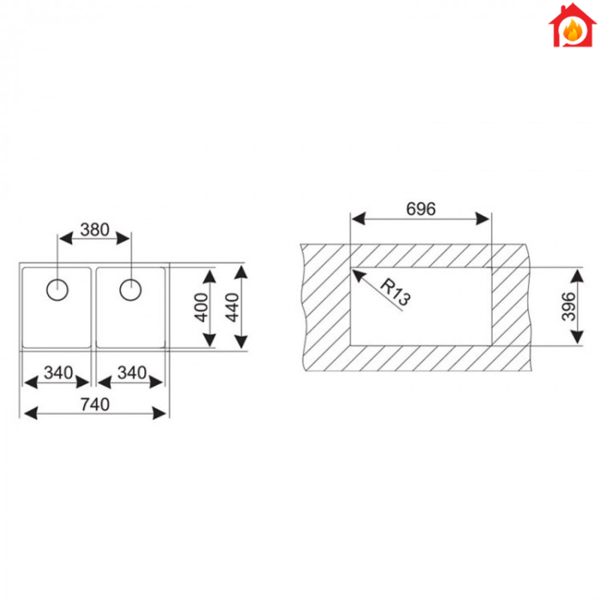 Chậu rửa Teka LINEA R15 2B 740