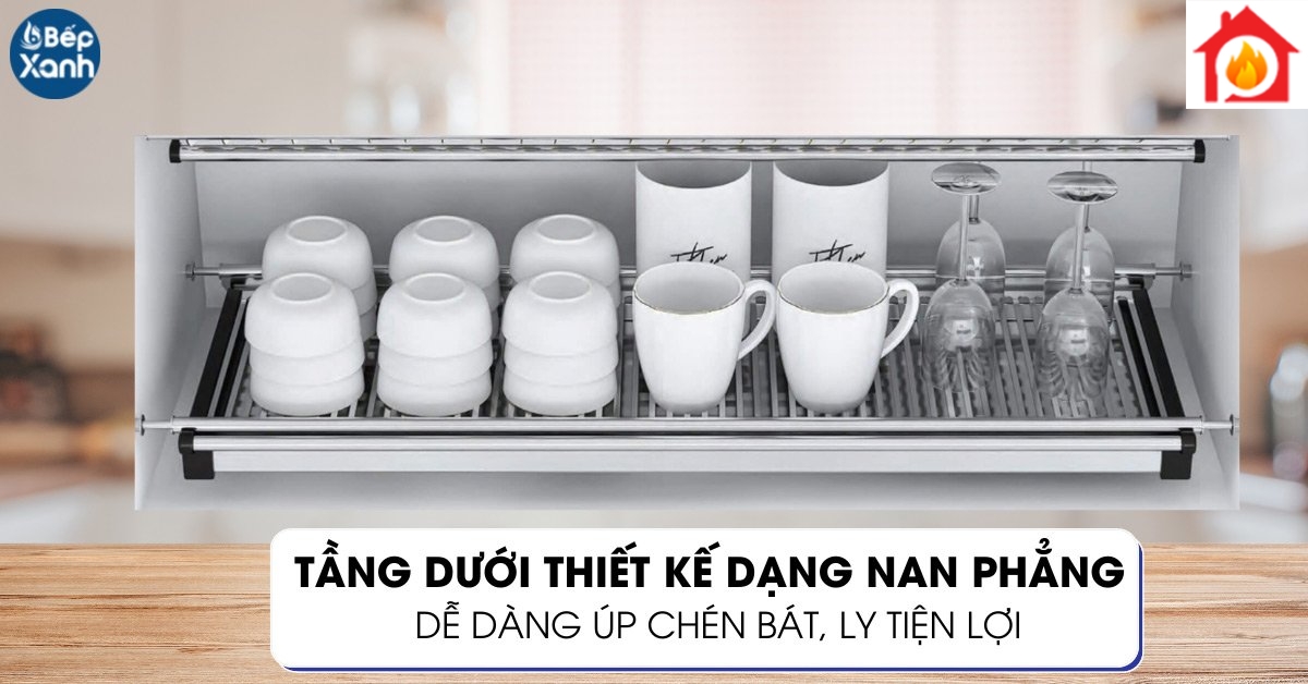 Giá bát cố định Eurogold EP170 tầng dưới dạng nan phẳng