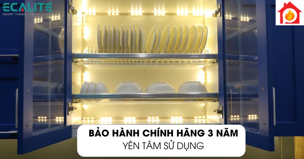 Kệ chén cố định tủ trên Ecalite EL-BR80S bảo hành chính hãng