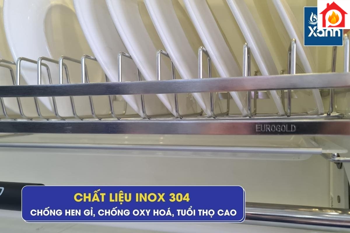 Giá bát di động EVI160 có chất liệu inox mờ 304