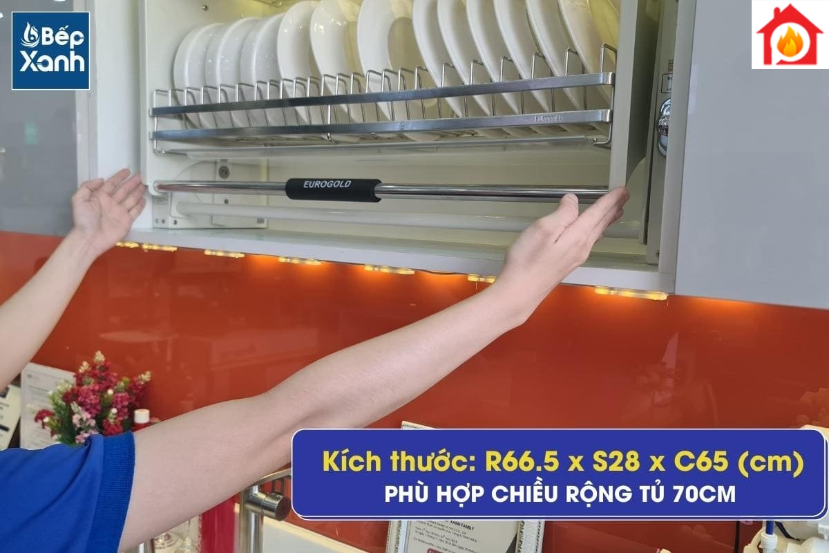 Kích thước giá bát di động Eurogold EVI170